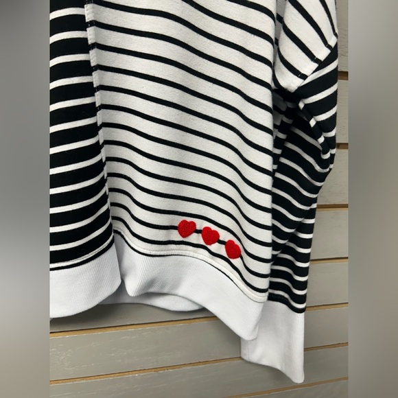 Jane and Delancey Black and White Striped Top - Picture 5 of 7